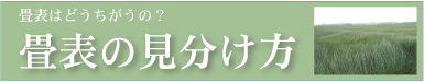 畳表の見分け方